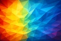 Low - Poly style rainbow - gradient geometric pattern, showcasing angular, Royalty Free Stock Photo