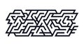 Angular Maze Labyrinth Pattern Vector, vector design Generative AI Royalty Free Stock Photo