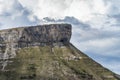 Angulo valley mountains under the clouds in Burgos Royalty Free Stock Photo