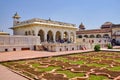 Anguri Bagh garden and Diwan-i-Khas pavilion in Agra Fort