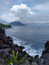 Angus rock beach, Ternate Royalty Free Stock Photo