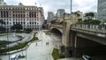 Anhangabau Valley anf Viaduct of Tea, in downtown Sao Paulo Royalty Free Stock Photo