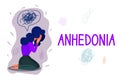 Anhedonia hand drawn banner vector template Royalty Free Stock Photo
