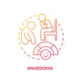 Anhedonia red gradient concept icon Royalty Free Stock Photo