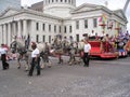 Anheuser Busch Clydesdales March On Royalty Free Stock Photo