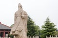 Caocao Statue at Caocao Park. a famous historic site in Bozhou, Anhui, China. Royalty Free Stock Photo