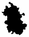 Anhui Province map silhouette