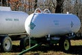 Anhydrous Ammonia gas tanks Royalty Free Stock Photo