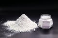 Anhydrous monocalcium phosphate is produced chemically for commercial use. Used in the food industry as a buffer, fixing agent,