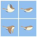 Flying bird animation sprite sheet Royalty Free Stock Photo