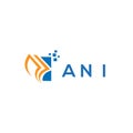 ANI credit repair accounting logo design on white background. ANI creative initials Growth graph letter logo concept. ANI business