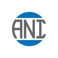 ANI letter logo design on white background. ANI creative initials circle logo concept.