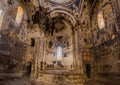 ANI, TURKEY - JULY 18, 2019: Interior of the Church of St Gregory of Tigran Honents in the ancient city Ani, Turk