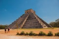 Anicent Maya mayan pyramid El Castillo Kukulkan in Chichen-Itza, Mexico