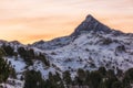 Anie peak over Larra plateau Royalty Free Stock Photo