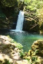 The Aniene river near Subiaco. The Trevi`s fall