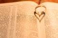 wedding rings over bible