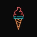 Ice Cream Neon Royalty Free Stock Photo