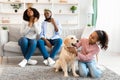 Animal Allergy. Sad black parents scratching their neck Royalty Free Stock Photo