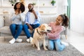 Animal Allergy. Sad black parents scratching their necks Royalty Free Stock Photo