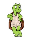 Cartoon Animal Turtle or Tortoise. illustration. For pre school education, kindergarten and kids and children. For print and books