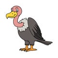 Cartoon Animal Griffon Vulture. illustration. For pre school education, kindergarten and kids and children. For print and books, z Royalty Free Stock Photo