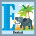 Animal alphabet E Royalty Free Stock Photo