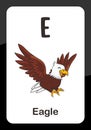 Animal Alphabet Flash Card - E for Eagle