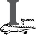 Animal alphabet I (iguana)