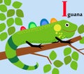 Animal alphabet for the kids: I for the Iguana