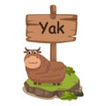 Animal alphabet letter Y for yak