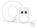 Animal Alphabet O Coloring page