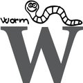 Animal alphabet W (worm) Royalty Free Stock Photo