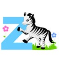 Animal alphabet Z Royalty Free Stock Photo