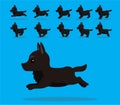 Animal Animation Sequence Dog Belgian Shepherd Cartoon Vector Royalty Free Stock Photo
