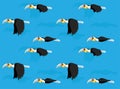 Animal Animation Wreathed Hornbill Cartoon Vector Seamless Wallpaper