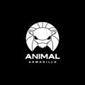 Animal armadilo head logo design vector Royalty Free Stock Photo