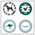 Animal badges Royalty Free Stock Photo