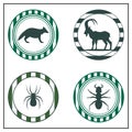 Animal badges Royalty Free Stock Photo