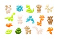 Animal balloons toys set cartoon for kids Royalty Free Stock Photo