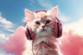 Cat young kitten music cute pets animal white portrait adorable sound fluffy funny