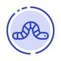 Animal, Bug, Insect, Snake Blue Dotted Line Line Icon