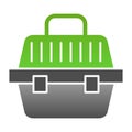 Animal carrier flat icon. Pet basket color icons in trendy flat style. Animal portable basket gradient style design Royalty Free Stock Photo
