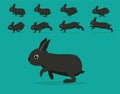 Animal Animation Sequence Rabbit Mini Satin Cartoon Vector Royalty Free Stock Photo