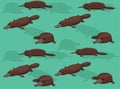 Animal Australian Character Cute Cartoon Platypus Background Wallpaper-01 Royalty Free Stock Photo
