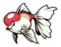 funny goldfish cartoon mascot in illustration