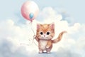 Animal cats pet kitty kitten balloon cute