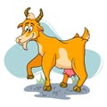 Animal character funny goat in cartoon style Royalty Free Stock Photo