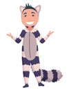 Animal character pajama. Men dressed in onesies. People wearing jumpsuit or kigurumi. Pajama party, person in costume