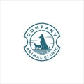 Animal clinic logo designs Royalty Free Stock Photo